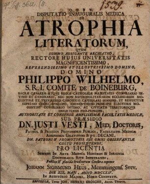 Disp. ... de atrophia literatorum