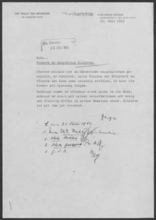 Ellhofen: Inspektionsbericht 1963
