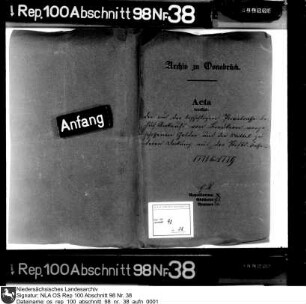 Aus der bischöflichen Privatkasse, zwecks Ankauf von Brodkorn, vorgeschossenen Gelder und die Mittel zu deren Deckung aus der Stiftskasse