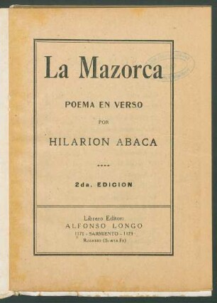 La mazorca : poema en verso