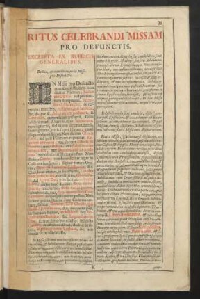 Ritus Celebrandi Missam Pro Defunctis