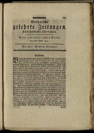 Drey und zwanzigstes Stück, den 8ten Junii 1793.