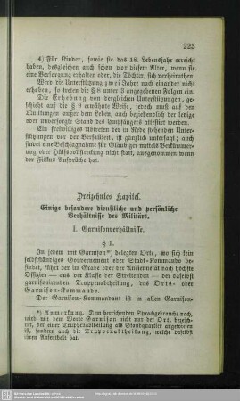 Dreizehntes Kapitel. Einige besondere dienstliche und persönliche Verhältnisse des Militärs