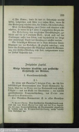 Dreizehntes Kapitel. Einige besondere dienstliche und persönliche Verhältnisse des Militärs