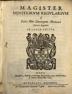 Magister Novitiorum Regularium