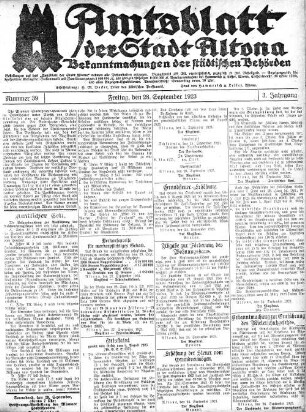 Nummer 39 : Freitag, den 28. September 1923