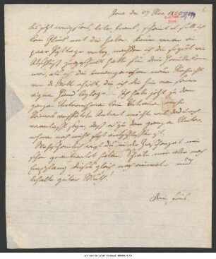 Brief von Fries an Friedrich Francke