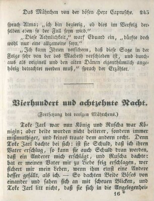 Vierhundert und achtzehnte Nacht