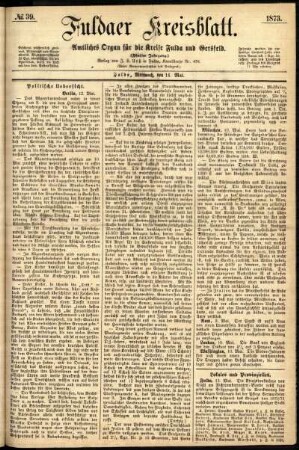 Ausgabe vom Mittwoch, den 14. Mai 1873.