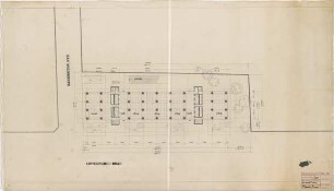Schneider - Esleben, Paul; Kalkutta (Indien), Chowringee Road 44; Kalinga House, Verwaltungsgebäude - Grundriss EG