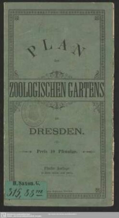 Plan des Zoologischen Gartens zu Dresden