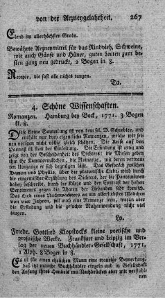Kleine poetische und prosaische Werke.
