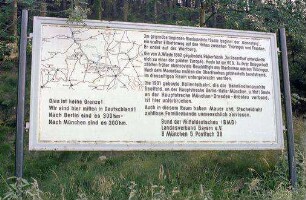Blankenstein: Zonengrenze, Tafel mit Erläuterungstext und Plan
