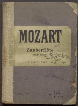 Mozart, Wolfgang Amadeus: Zauberflöte