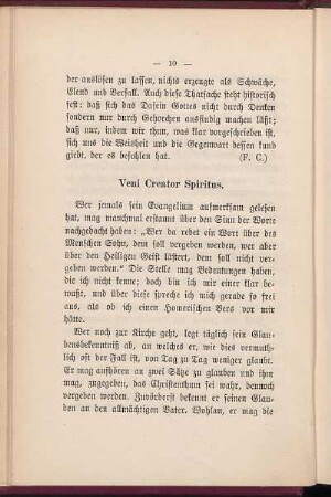 Veni Creator Spiritus.
