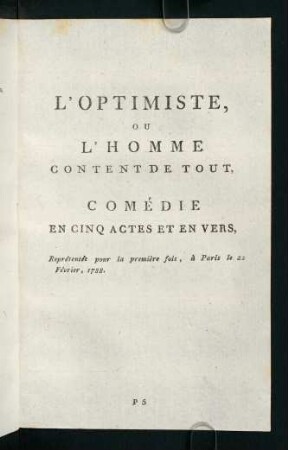 345-468, L´ Optimiste, ou l´ homme content de tout
