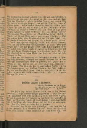 III. Matthias Claudius in Wandsbeck.