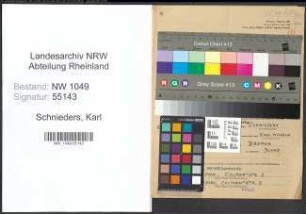 Entnazifizierung Karl Schnieders , geb. 25.07.1909 (Musiklehrer)