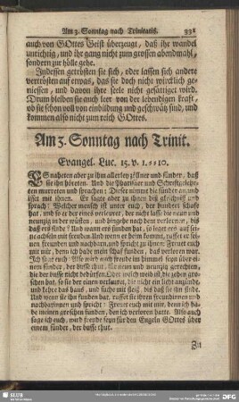 Am 3. Sonntag nach Trinit. Evangel. Luc. 15. v. 1-10