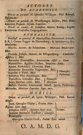 Ulysses Marianus : In Sodali Mariano Spectatus, Cum ... Maximilianus Emmanuel Josephus S.R.I. Comes Fugger de Zinnenberg ... Praefectus Minoris Congregationis Academicae B. Mariae V. Purificatae Promulgaretur Ingolstadii ... 7. Decemb. Anno 1727