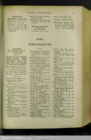 XIII. Schulanstalten