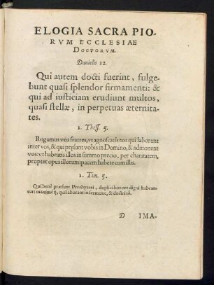 Elogia Sacra Piorum Ecclesiae Doctorum.