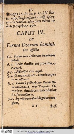 CAPUT IV. DE Forma Deorum hominibus afficta