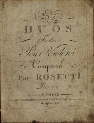 Six duos faciles pour violons