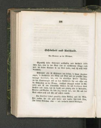 Schönheit und Unschuld.