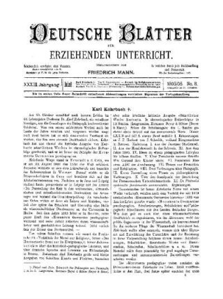 Karl Kehrbach : Nachruf