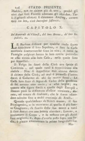 Capitolo X. De'Funreali de'Chinesi, del loro Bruno, de' loro Sepolcri, ec.