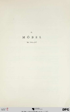C. Möbel (Nr. 240-347)