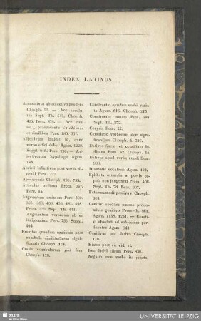 Index latinus