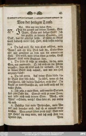 Von der heiligen Taufe.