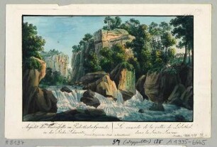 Wasserfall an der Wesenitz im Liebethaler Grund in der Sächsischen Schweiz
