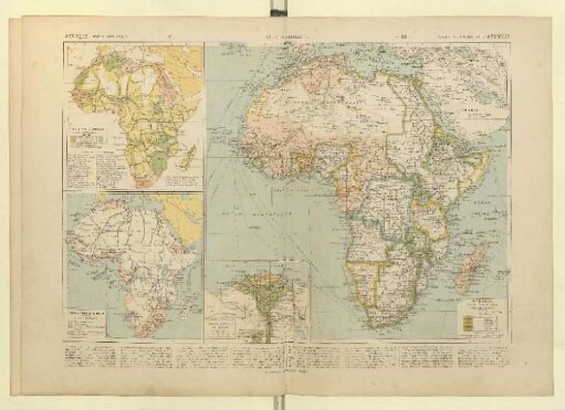 Afrique Carte politique, Explorations en Afrique, Essai de carte économique, Basse Égypte et Fayoum