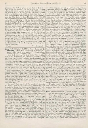 27-28 [Rezension] Kyle, Melvin Grove, Moses and the Monuments. Light from the archeology on Pentateuchal times