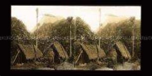 Zwei Hütten, angeblich von Paul und Virginie, Mauritius