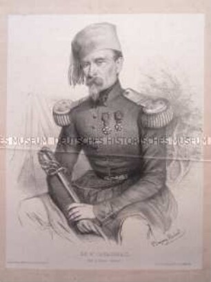 Uniformdarstellung, Porträt, General und Chef der Exekutivgewalt Louis-Eugène Cavaignac in Uniform mit dem Kreuz der Ehrenlegion, Frankreich, 1848.