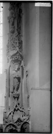 Stetten Ehemaliges Kloster - Klosterkirche Sankt Johannes Baptist Sakramentshäuschen mit dem Heiligen Christopherus von Peter von Koblenz (um 1486/1500)