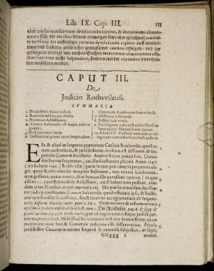 Caput III. De judicio Rothvvilensi