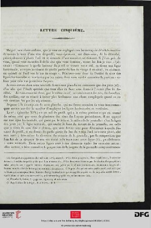 Lettre Cinquième