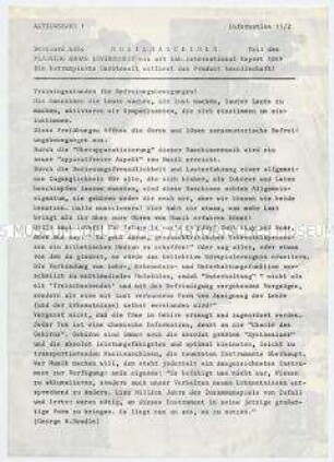 Informationsblatt über eine Ausstellung von Bernhard Höke