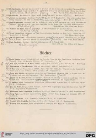 Bücher (Nr. 625-637)