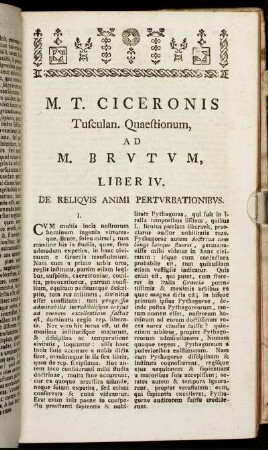 Liber IV. De Reliquis Animi Perturbationibus.