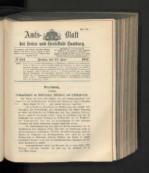 No. 144, 15. Juni 1917