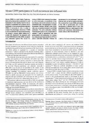 Mouse CD99 participates in T-cell recruitment into inflamed skin