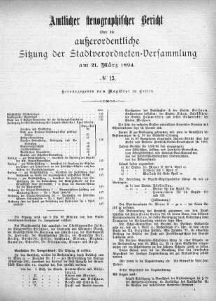 No 13, 21. März 1894