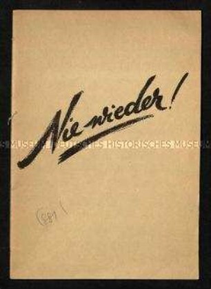 Broschüre zur Ausstellung "Nie wieder"