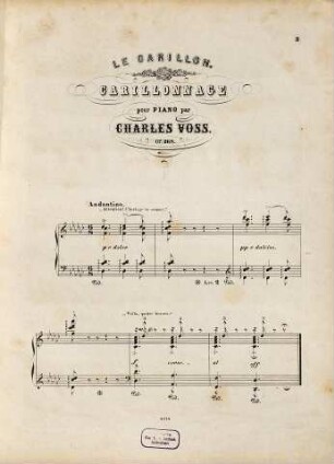 Le carillon : carillonage pour piano ; op. 268